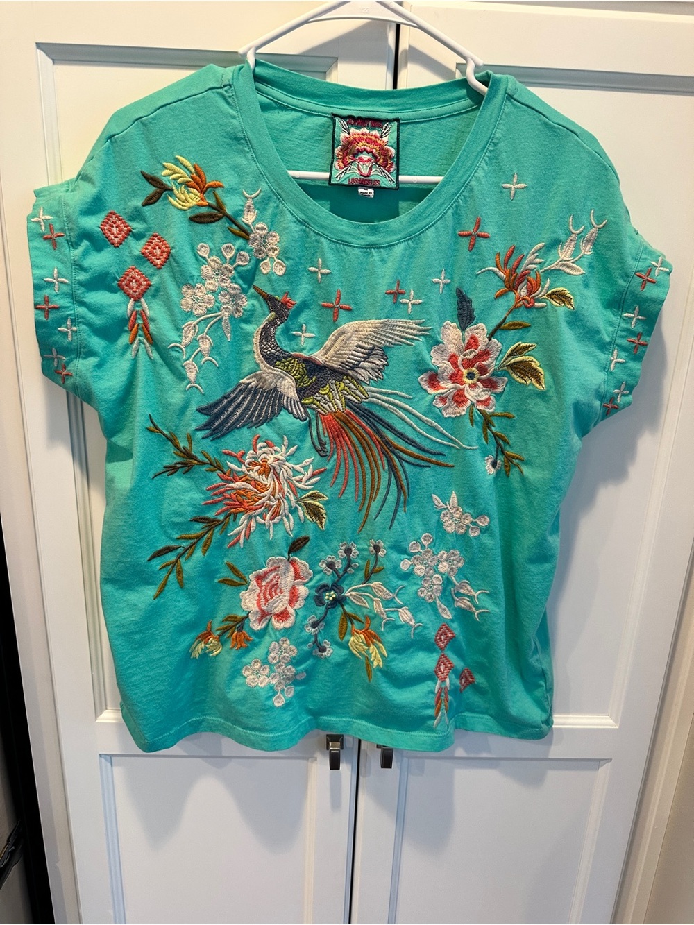 Johnny Was Ceretti Embroidered 'Tee Size M - Picture 9 of 12